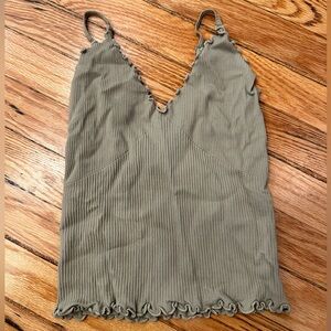 Free People Ribbed Knit Cami Tank Top M/L